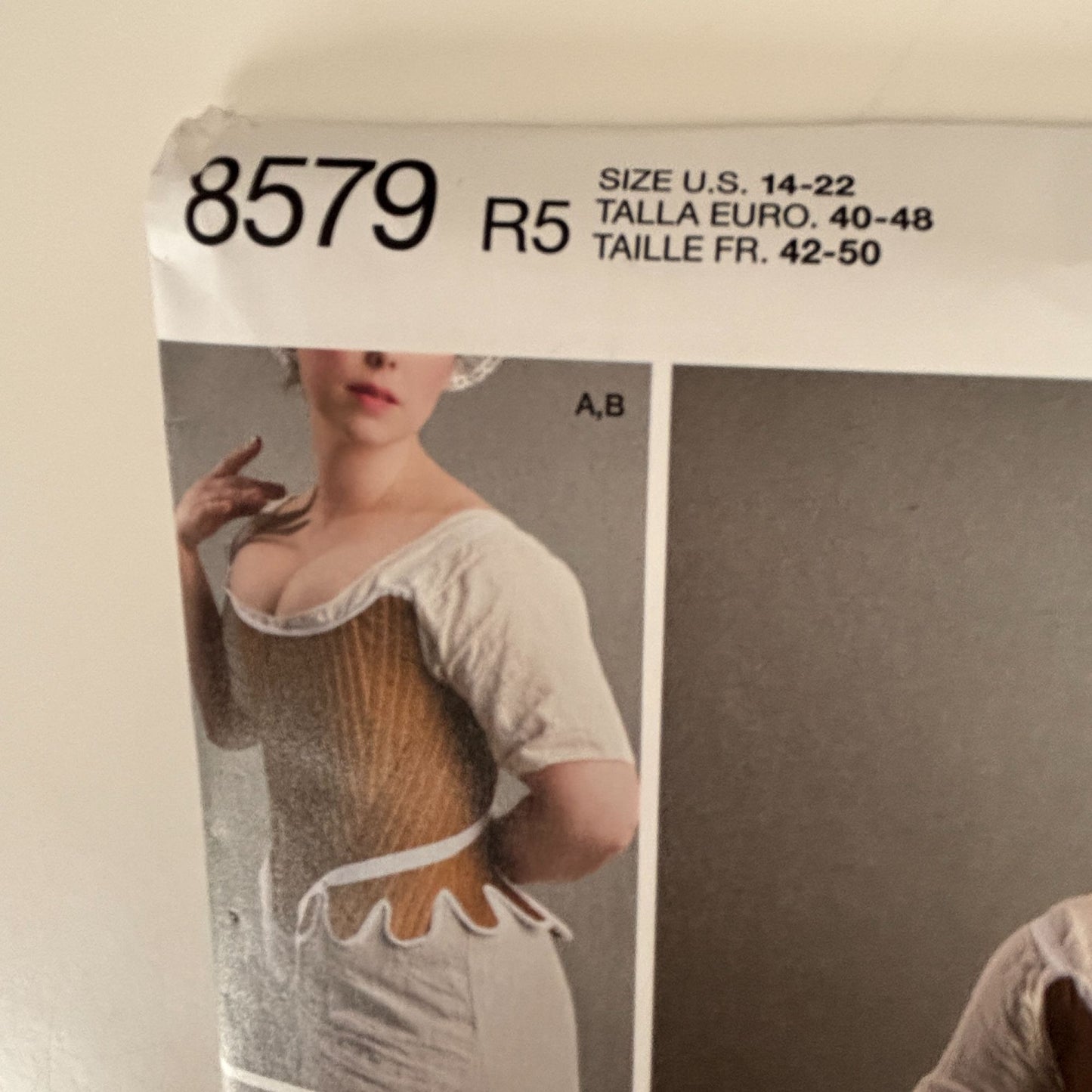Simplicity Sewing Pattern 8579 18th Century Corset Shift Panniers Costume 14-22 UC Historical Rococo