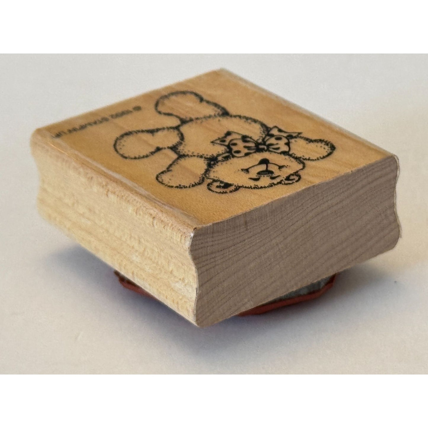 Stampin Up Rubber Stamp Teddy Bear Bow Tie Excitement Hug Friendship Card Making