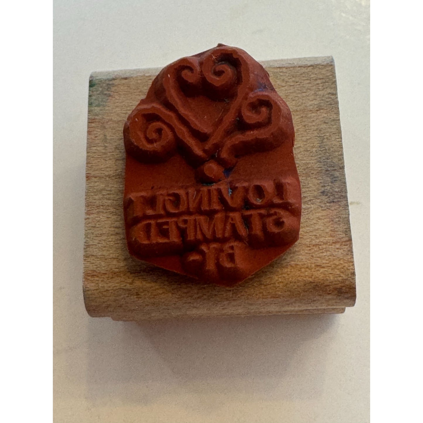 Stampin Up Rubber Stamp Lovingly Stamped By Heart Stamping Hobby Card Making Art