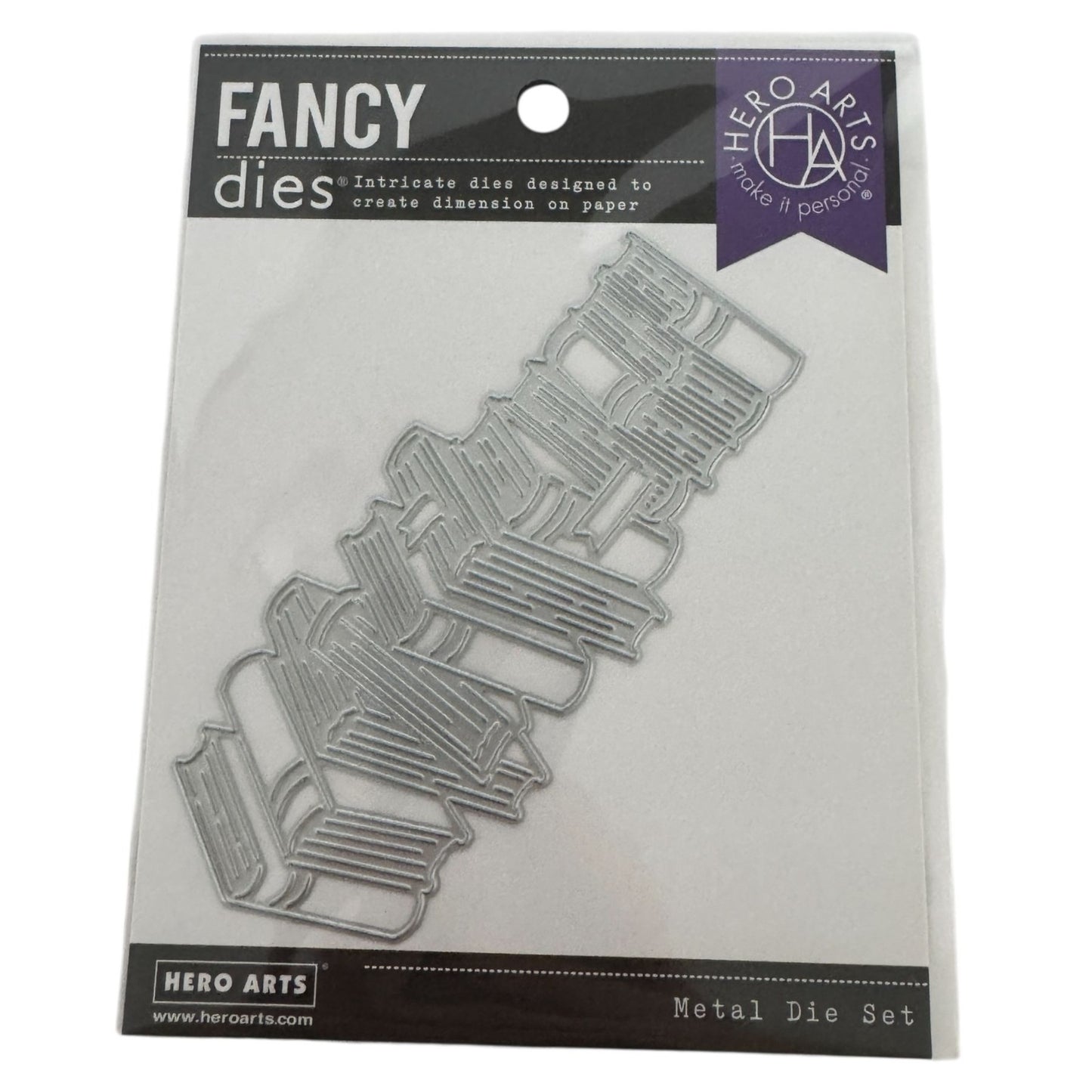 Hero Arts Fancy Dies Stacked Books Reading Metal Die Set Cardmaking Junk Journal