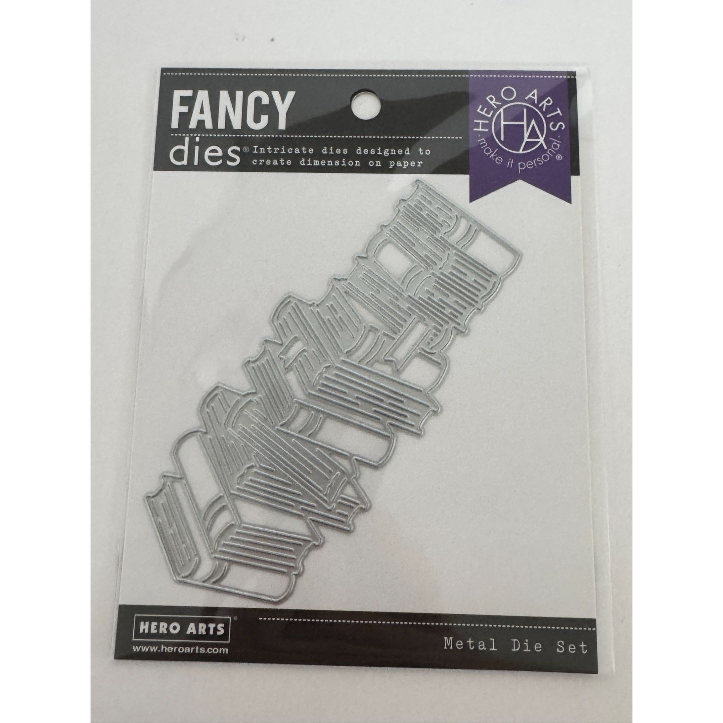 Hero Arts Fancy Dies Stacked Books Reading Metal Die Set Cardmaking Junk Journal
