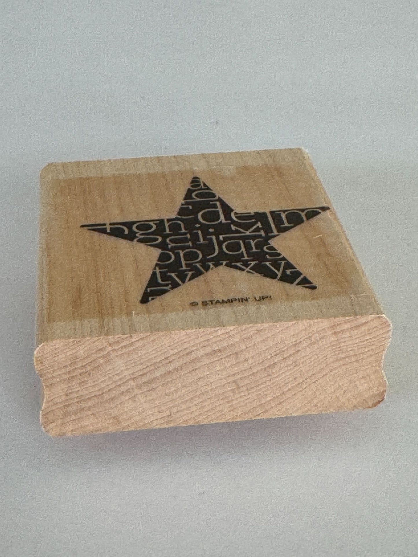 Stampin Up Rubber Stamp Star Alphabet Letters Design Card Making Craft 1.75 Inch