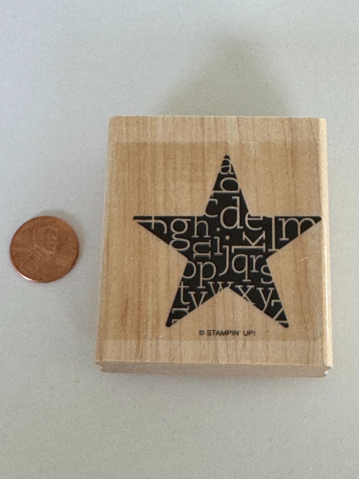 Stampin Up Rubber Stamp Star Alphabet Letters Design Card Making Craft 1.75 Inch