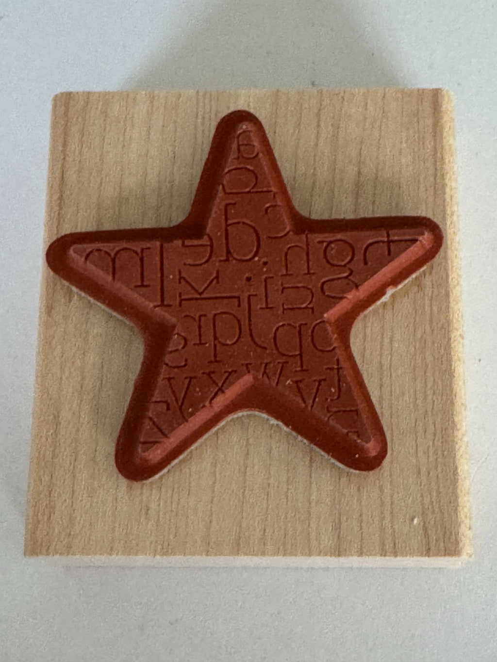 Stampin Up Rubber Stamp Star Alphabet Letters Design Card Making Craft 1.75 Inch