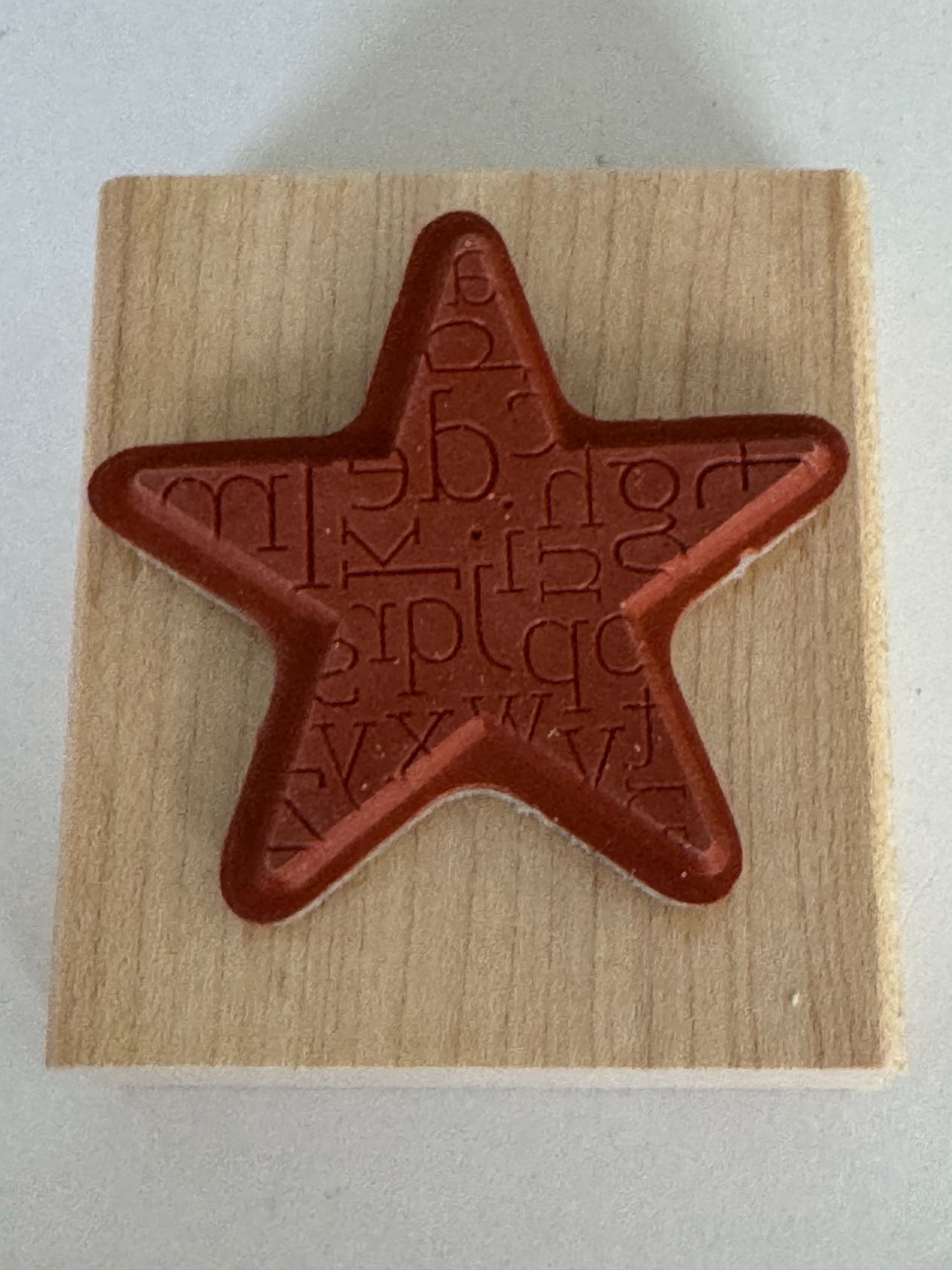 Stampin Up Rubber Stamp Star Alphabet Letters Design Card Making Craft 1.75 Inch