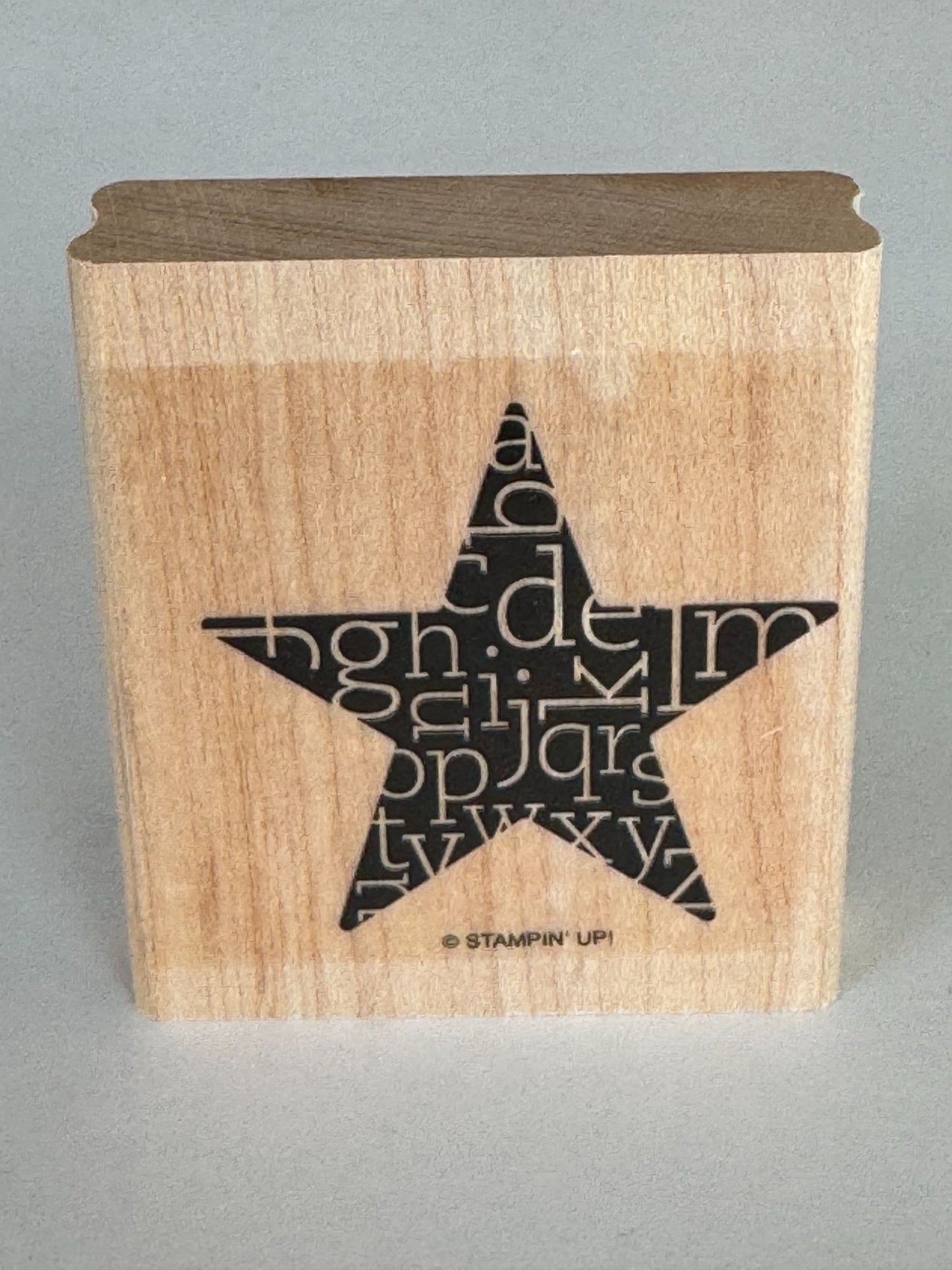 Stampin Up Rubber Stamp Star Alphabet Letters Design Card Making Craft 1.75 Inch