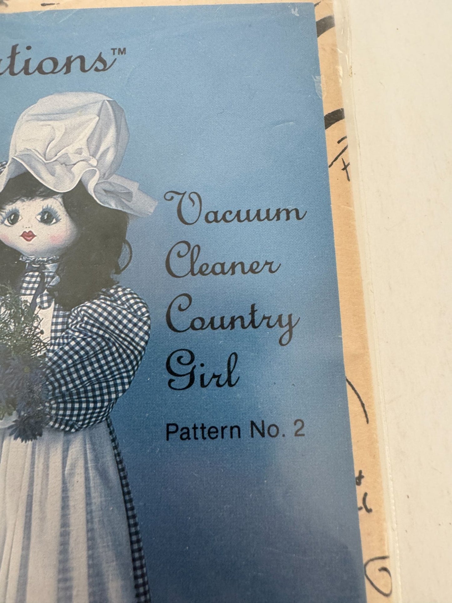 Keane Kreations Sewing Pattern Vacuum Cleaner Cover Country Girl Doll Vintage 2