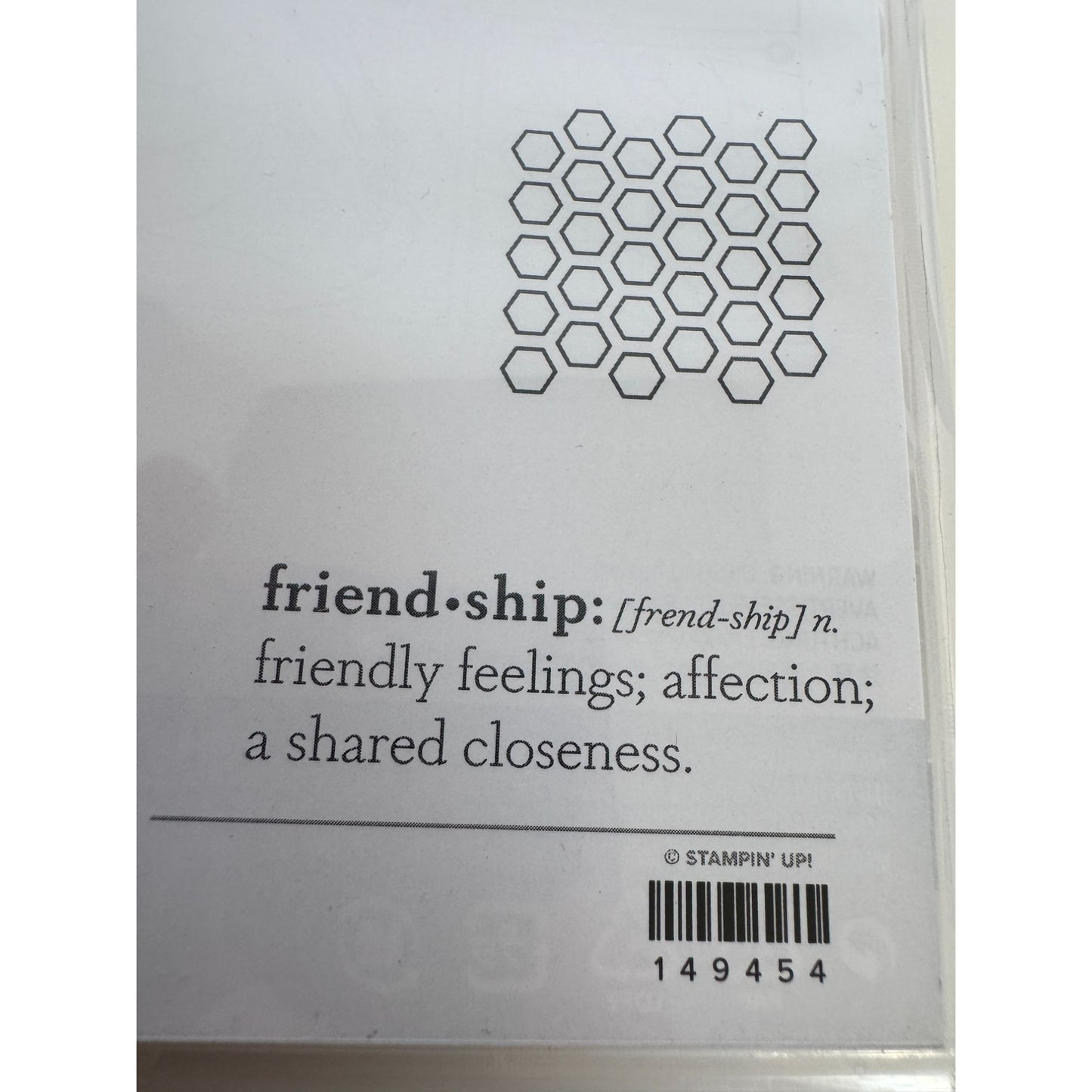 Stampin Up Cling Stamp Set Rubber Praiseworthy Prose Definitions Grateful Family