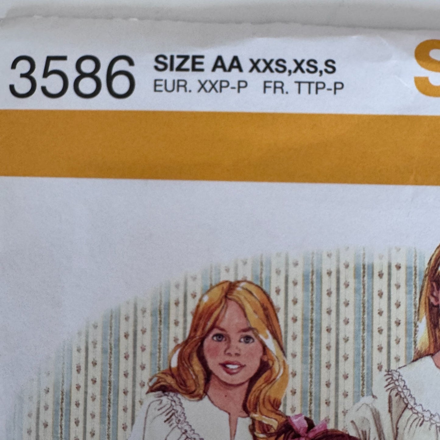 Simplicity Sewing Pattern 3586 Girls Nightgown Vintage Style Pajamas 2-6X Slippers Uncut