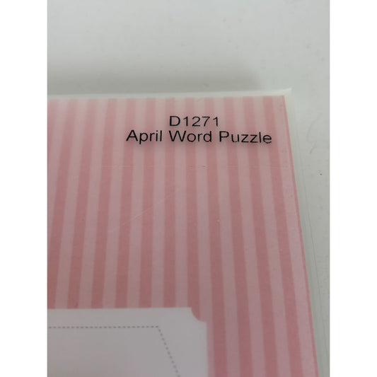 CTMH My Acrylix Acrylic Stamp Set April Word Puzzle Birds Singing Music Notes