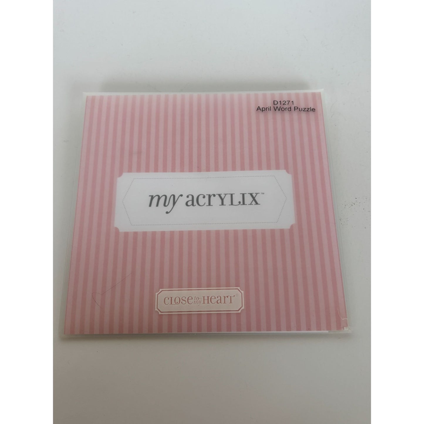 CTMH My Acrylix Acrylic Stamp Set April Word Puzzle Birds Singing Music Notes