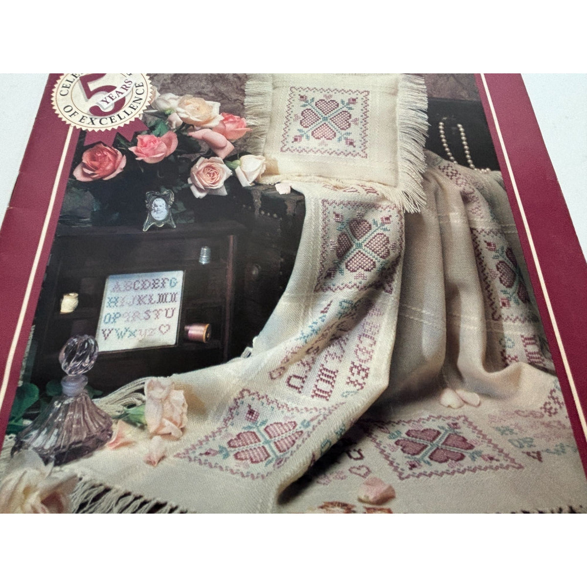 Leisure Arts The Magazine February 1991 Cross Stitch Knit Crochet Patterns Love