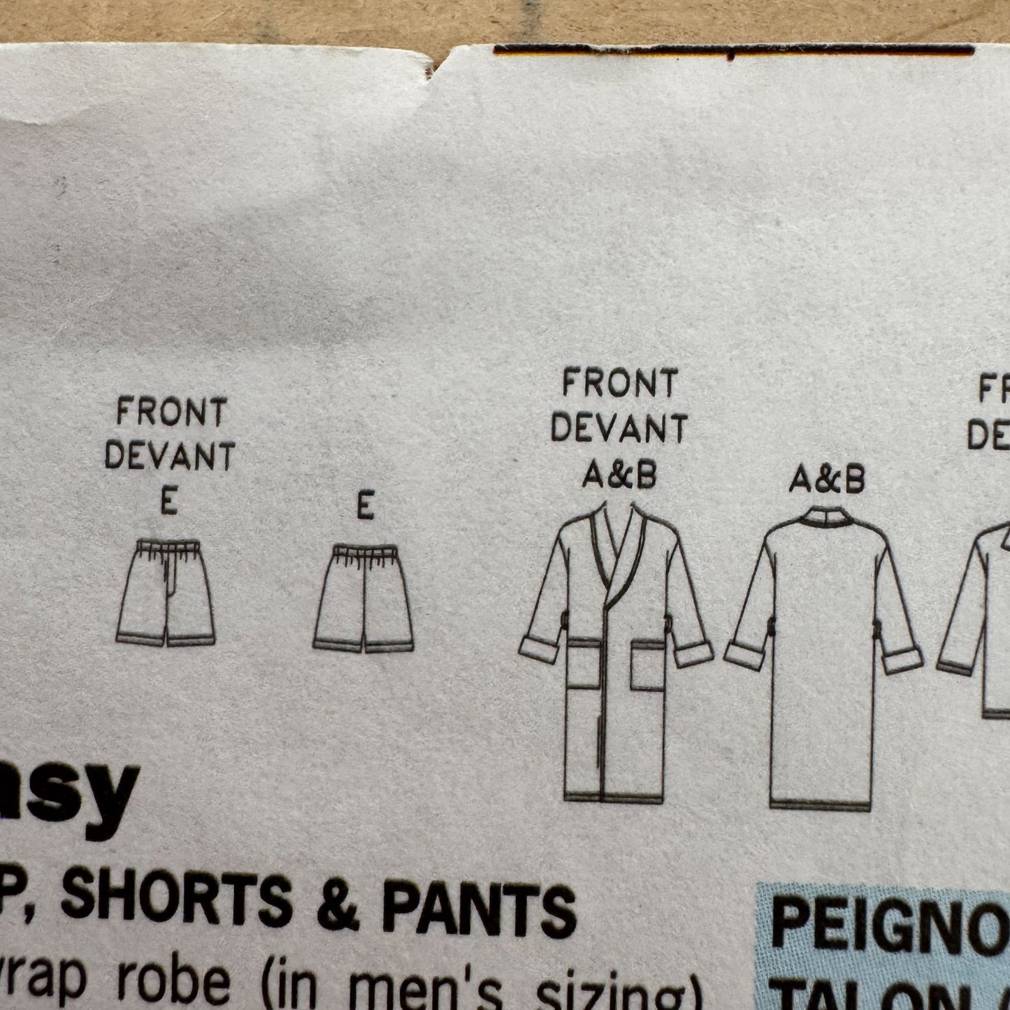 Butterick Sewing Pattern 6837 Robe Pajamas Top Shorts Pants Unisex Easy L XL UC