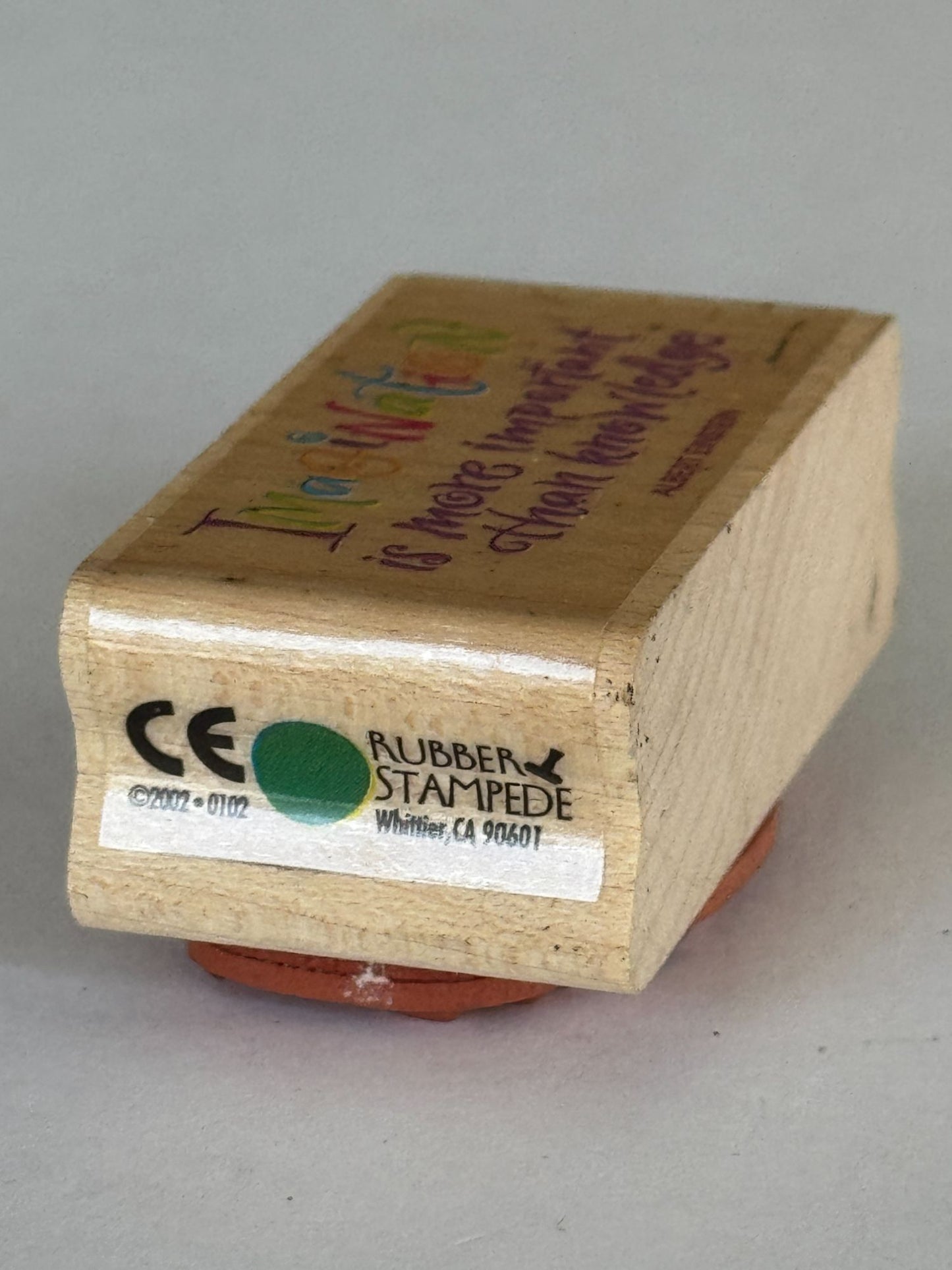 Rubber Stampede Rubber Stamp Albert Einstein Quote Imagination is More Words