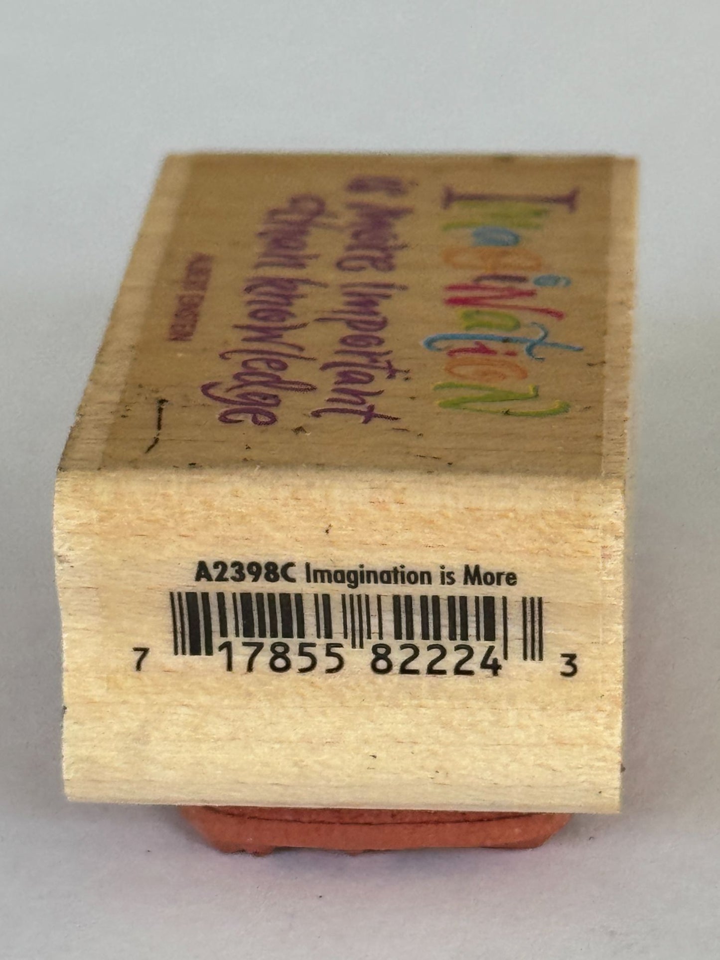 Rubber Stampede Rubber Stamp Albert Einstein Quote Imagination is More Words