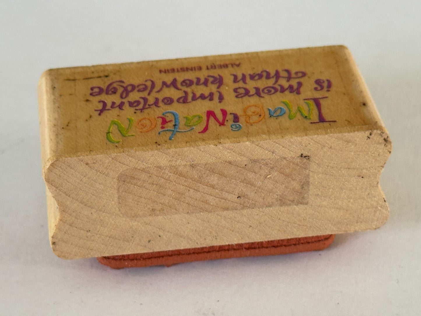 Rubber Stampede Rubber Stamp Albert Einstein Quote Imagination is More Words