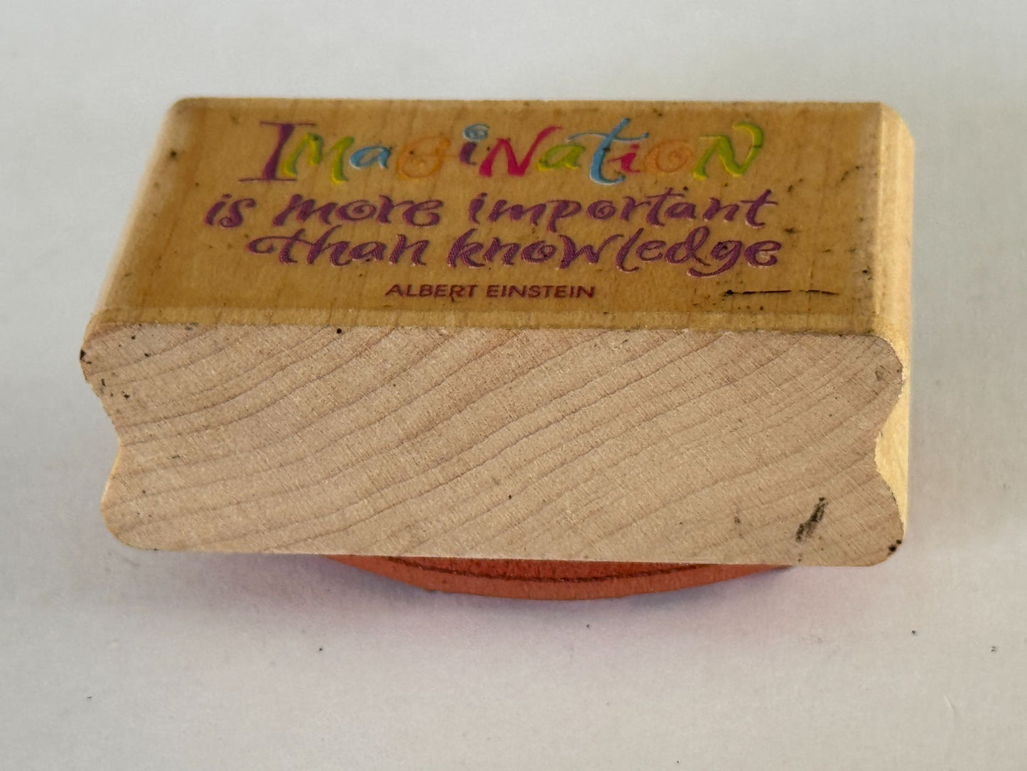 Rubber Stampede Rubber Stamp Albert Einstein Quote Imagination is More Words