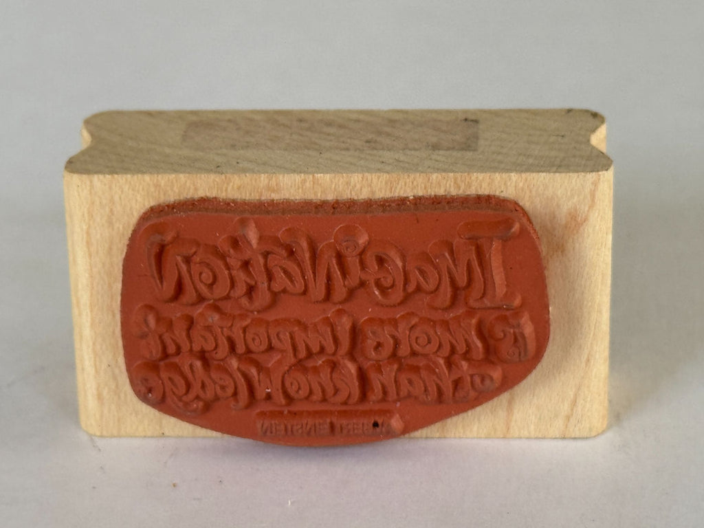 Rubber Stampede Rubber Stamp Albert Einstein Quote Imagination is More Words