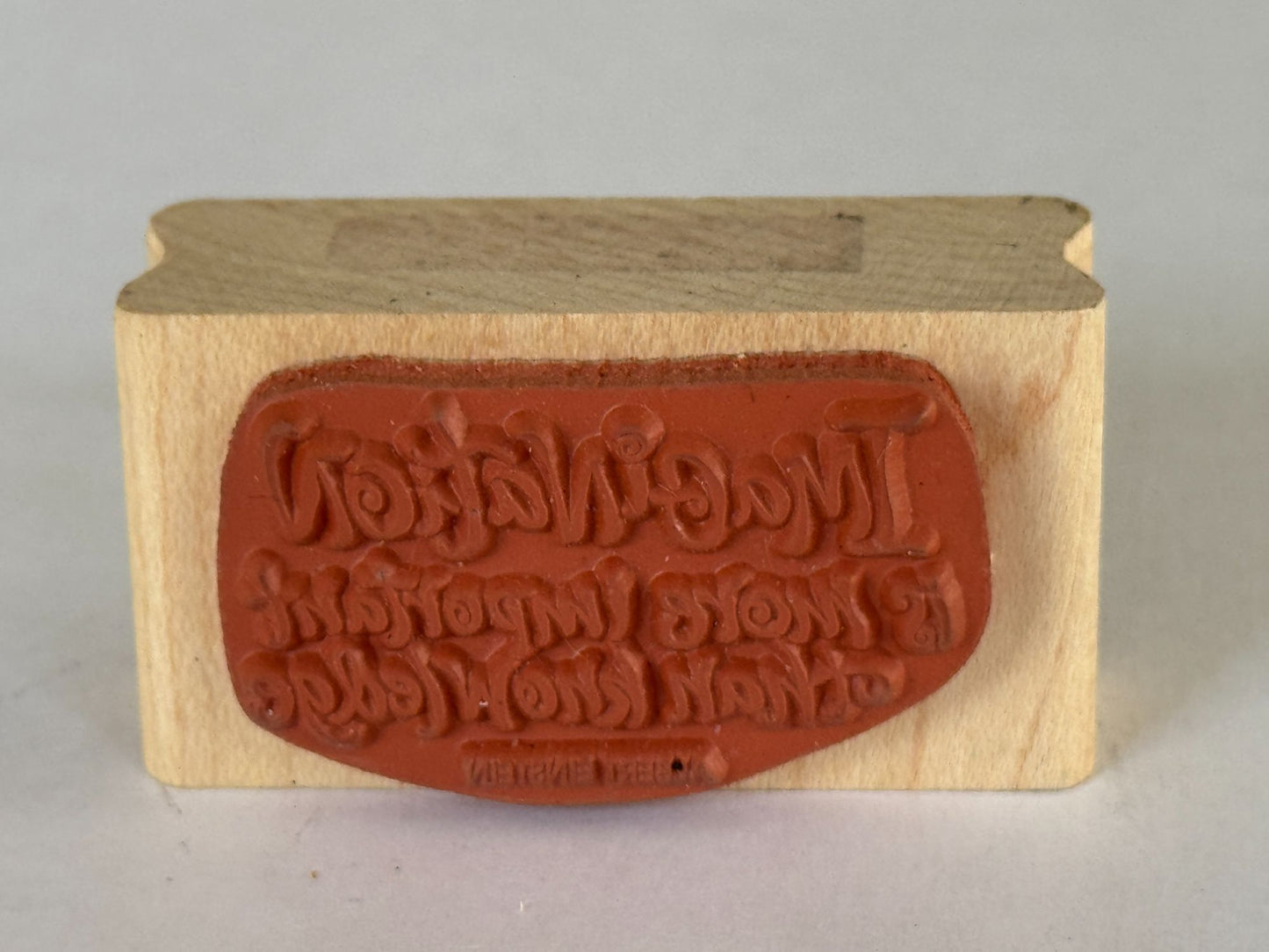 Rubber Stampede Rubber Stamp Albert Einstein Quote Imagination is More Words