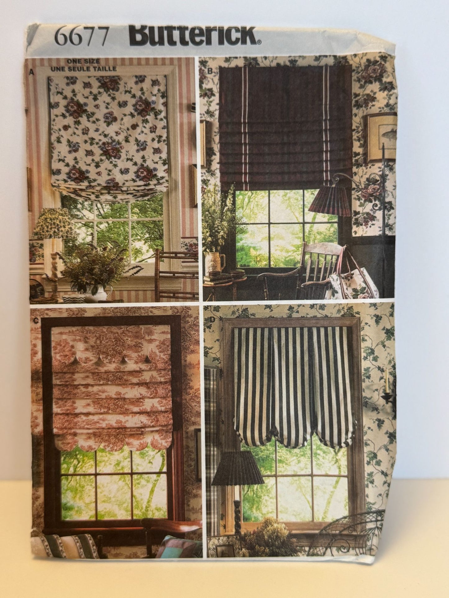 Butterick Sewing Pattern 6677 Waverly Easy to Do Shades Window Home Decor Uncut