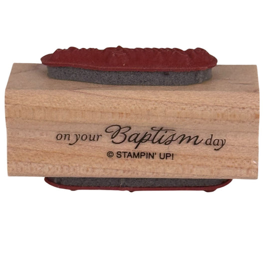 Stampin Up Rubber Stamps On Your Special Day Catholic Baptism Religious Godmother Set