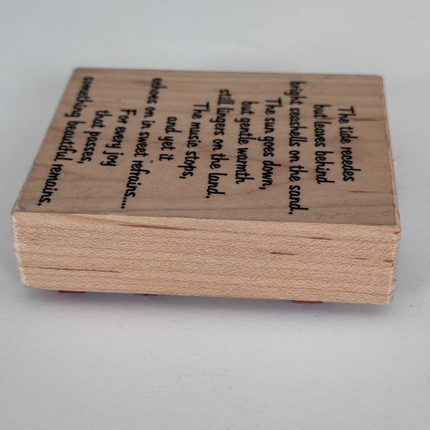 Stamp It Rubber Stamp Tide Recedes Coastal Poem Nautical Cardmaking Words Poetry Beauty Remains