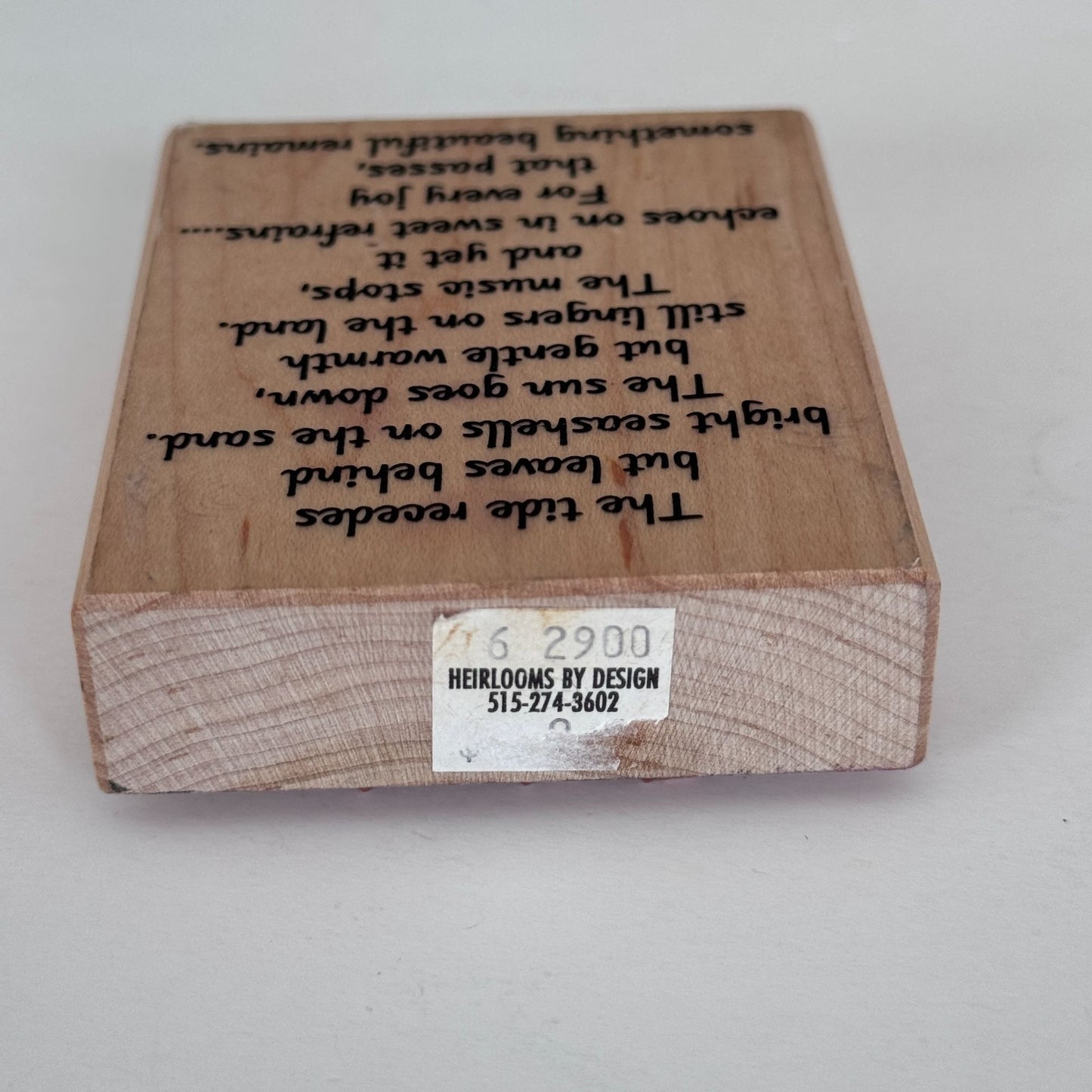 Stamp It Rubber Stamp Tide Recedes Coastal Poem Nautical Cardmaking Words Poetry Beauty Remains