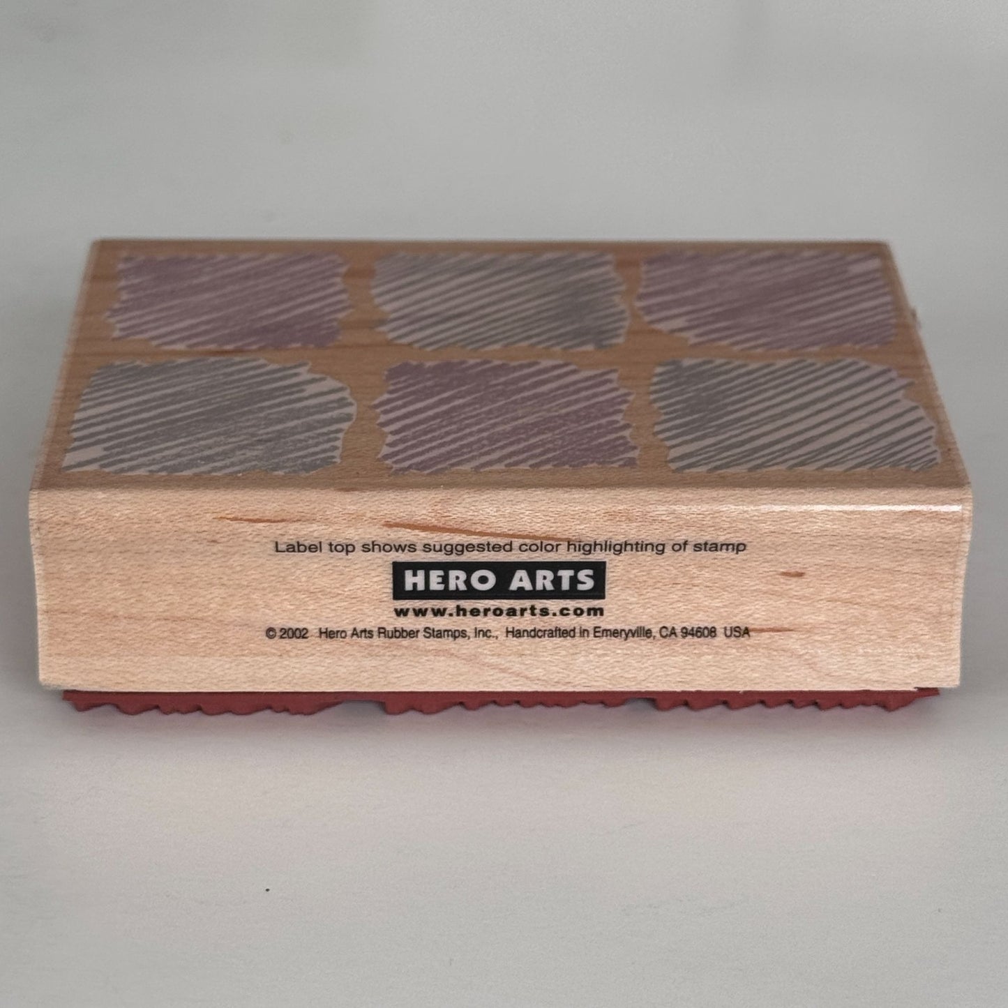 Hero Arts Rubber Stamp Background of Six Scribbles Distressed Squares Grunge Texture Junk Journaling