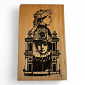 Acey Deucy Rubber Stamp Academia Renaissance Collage Architectural Historical Portrait Artistic Wood Mounted