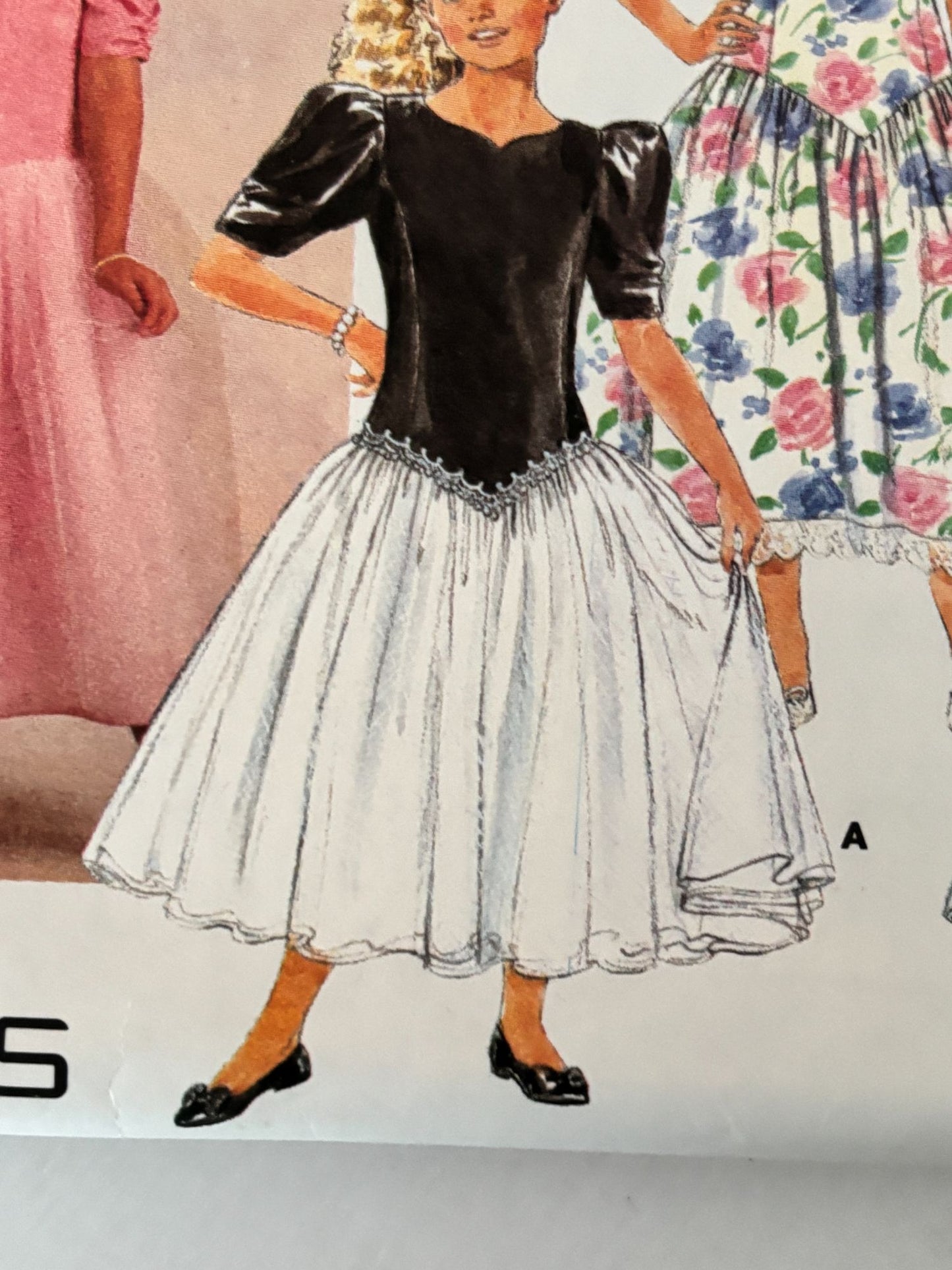 Butterick Sewing Pattern 6547 Flower Girl Dress Tea Length Party Tulle 7 8 10 UC