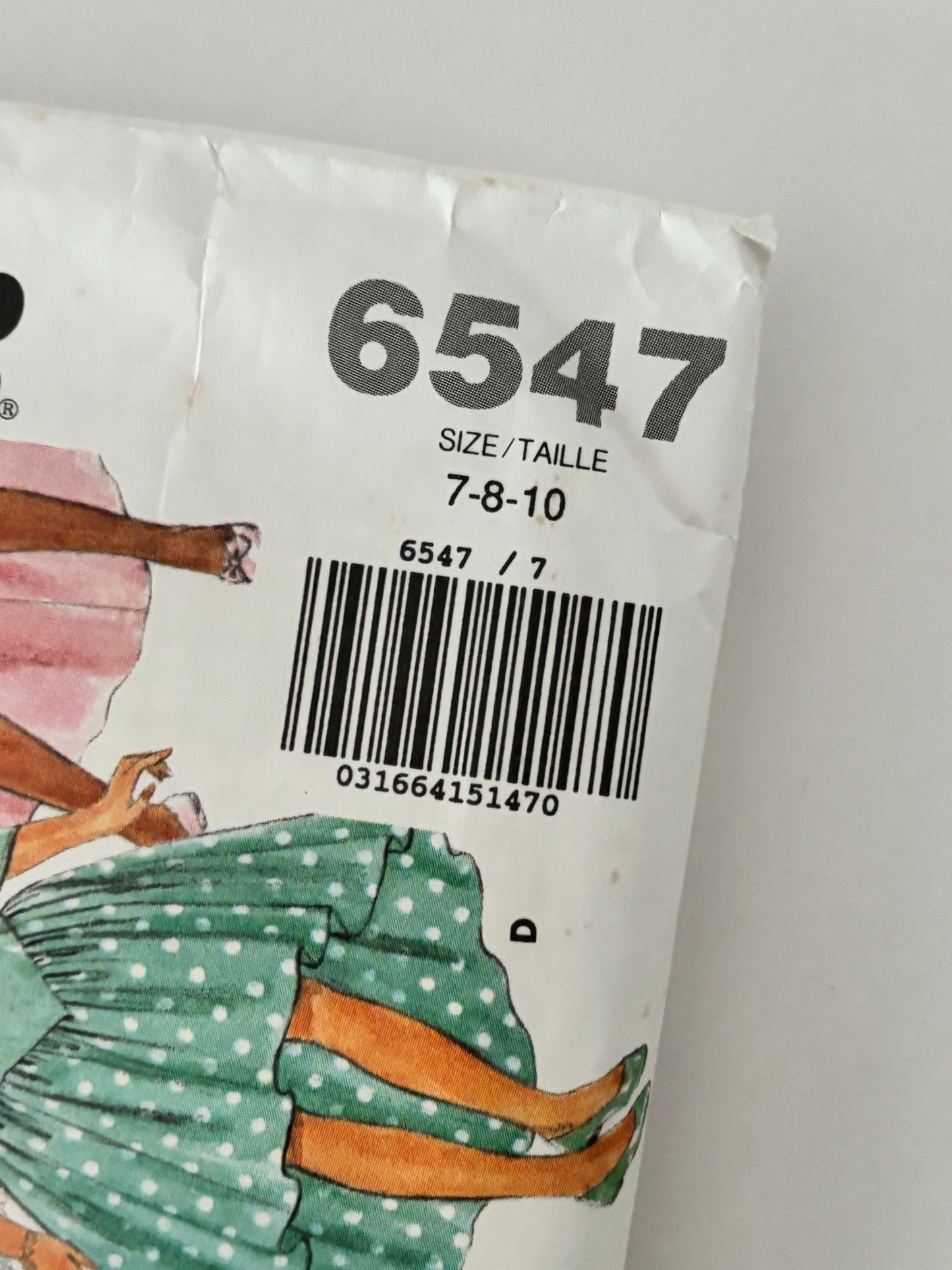 Butterick Sewing Pattern 6547 Flower Girl Dress Tea Length Party Tulle 7 8 10 UC