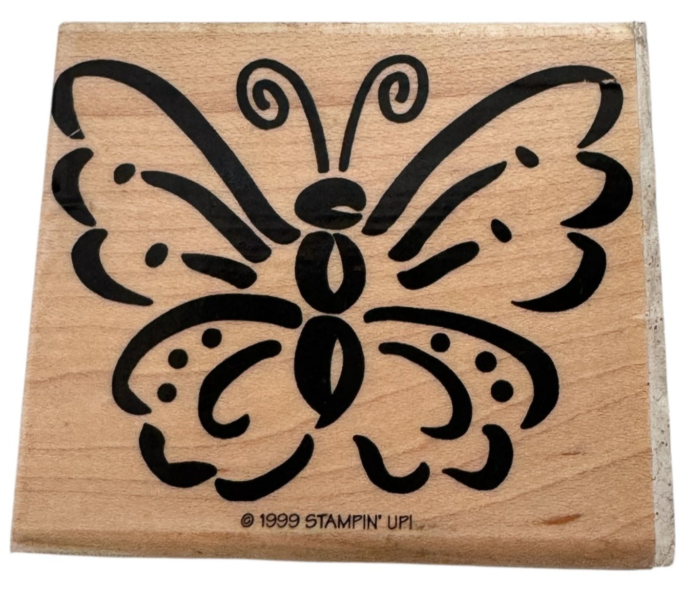 Stampin Up Rubber Stamp Butterfly Spring Garden Large Friendship Card Making
