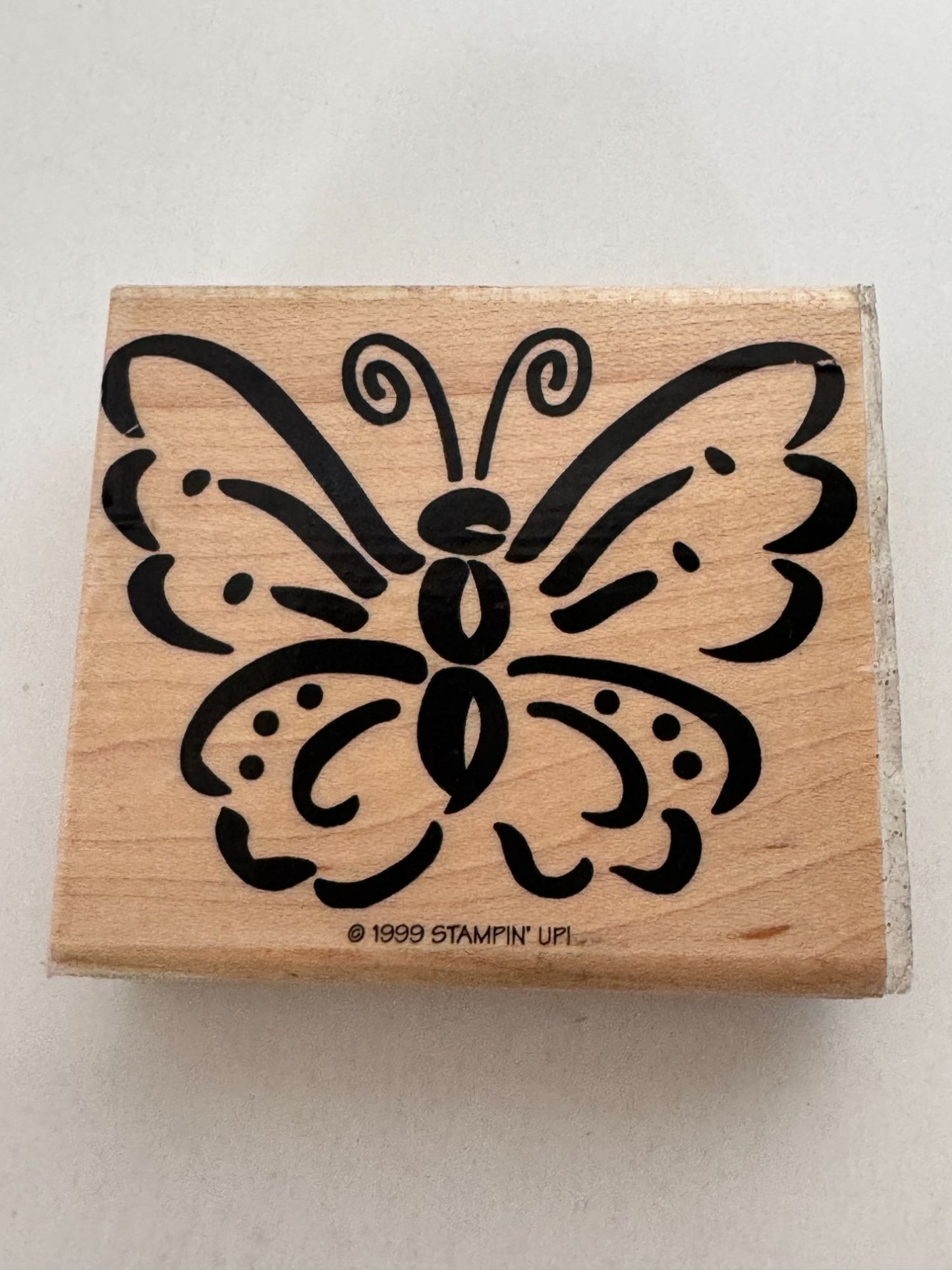 Stampin Up Rubber Stamp Butterfly Spring Garden Large Friendship Card Making