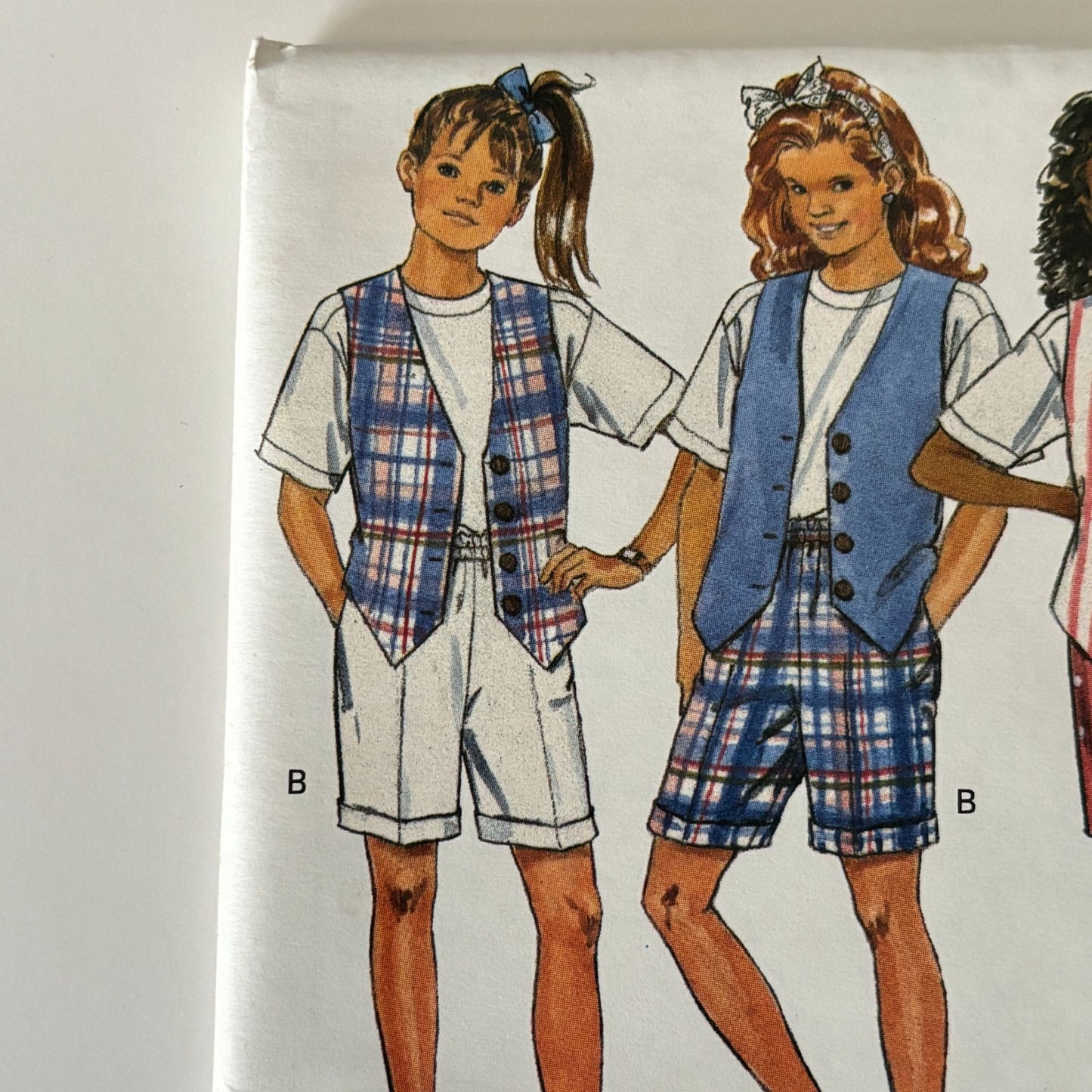 Butterick Sewing Pattern 6721 Girls Vest Top Skirt Shorts 90s Preppy Outfit 7-10 Uncut