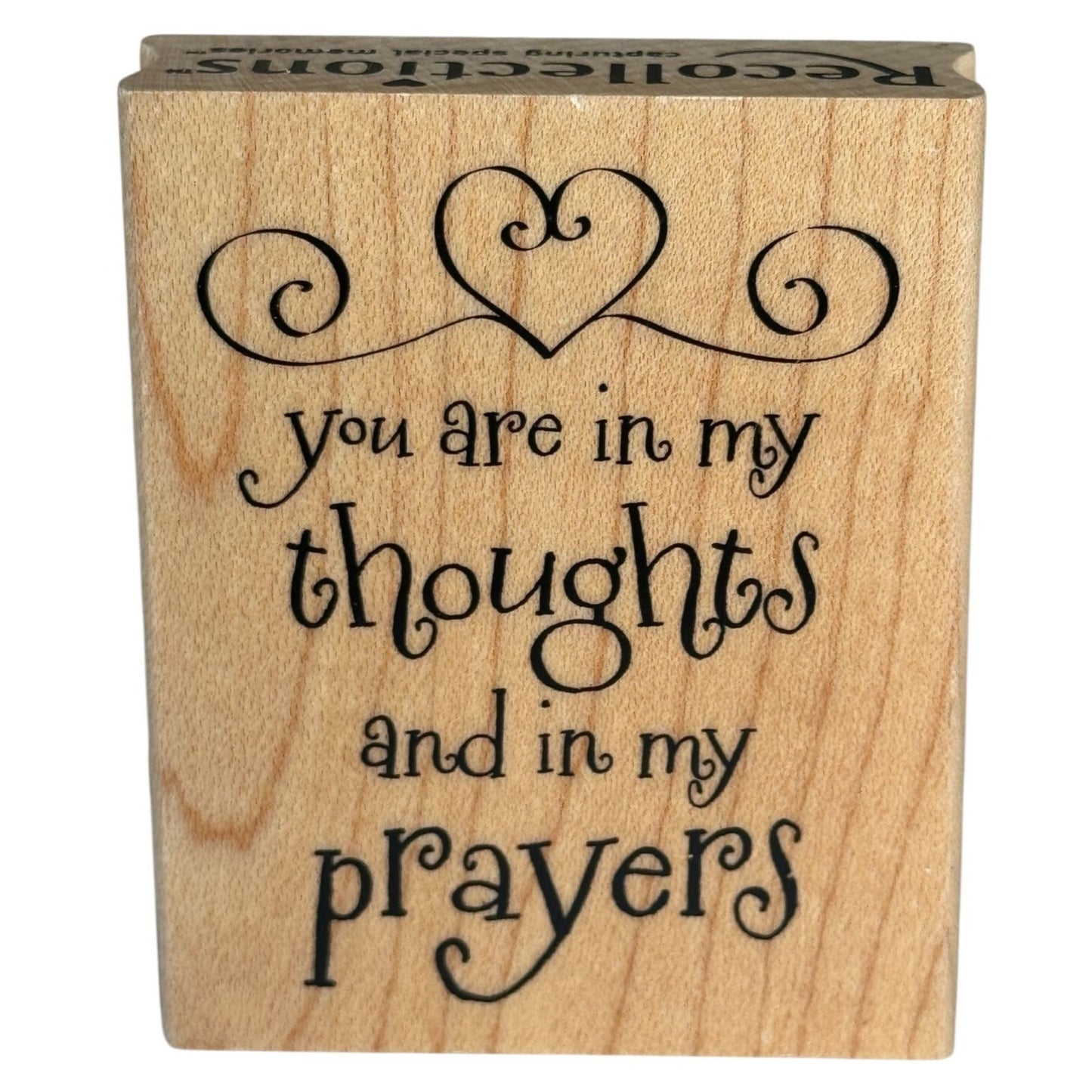 Recollections Rubber Stamp You Are In My Thoughts And In My Prayers  Card Making