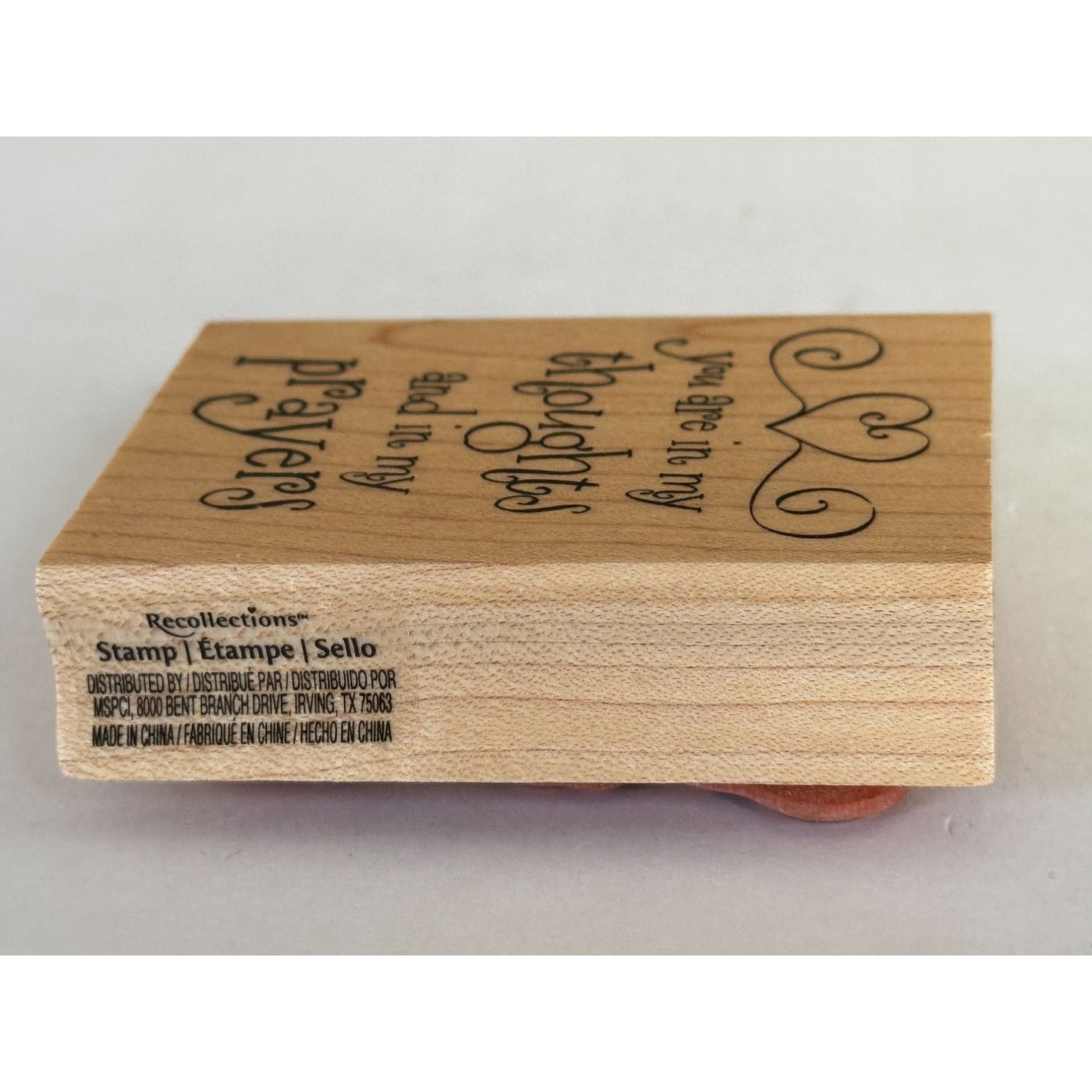 Recollections Rubber Stamp You Are In My Thoughts And In My Prayers  Card Making