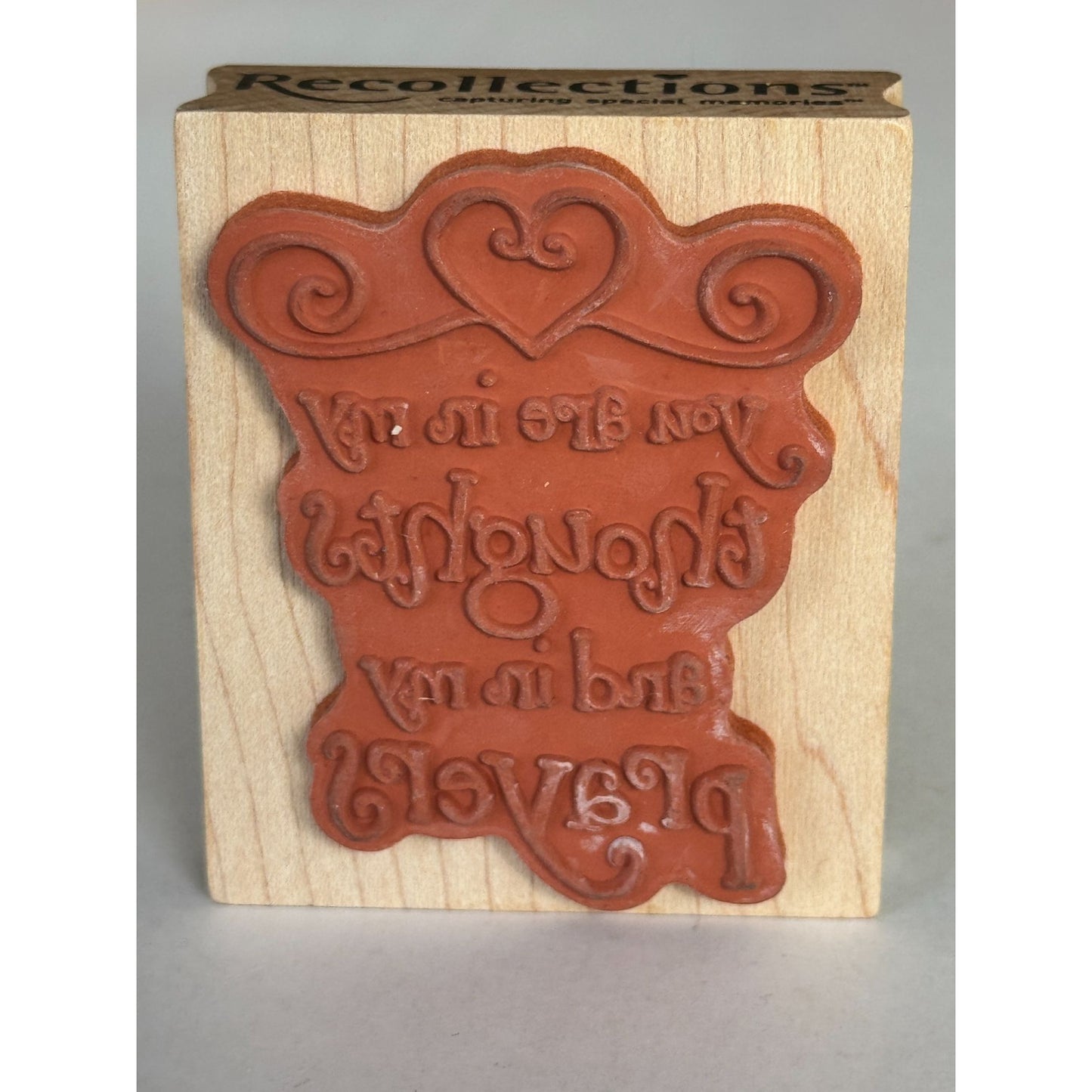 Recollections Rubber Stamp You Are In My Thoughts And In My Prayers  Card Making