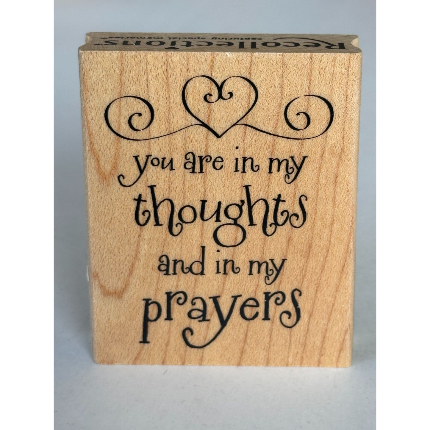 Recollections Rubber Stamp You Are In My Thoughts And In My Prayers  Card Making