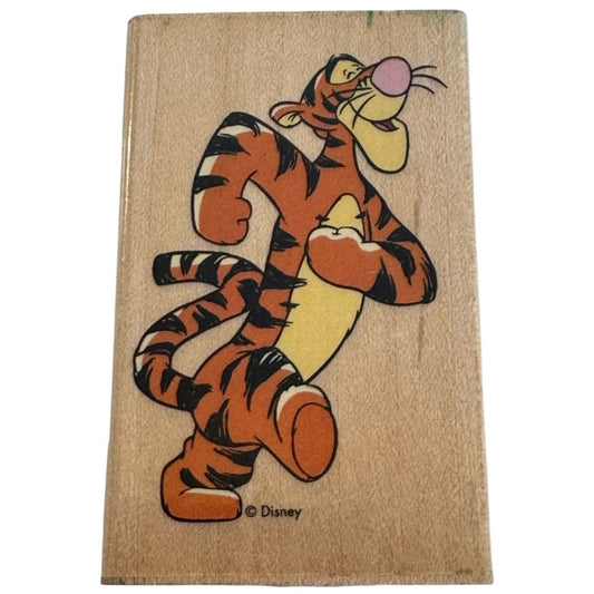 All Night Media Rubber Stamp Disney Tigger Pooh Cartoon Character Walking Smile