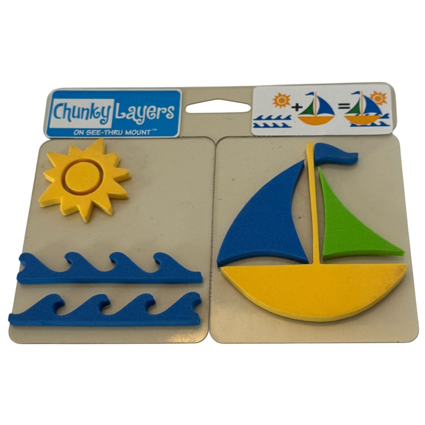 Chunky Layers Foam Stamps Craft Sailing Theme Sunshine Waves Beach Vacation Kids