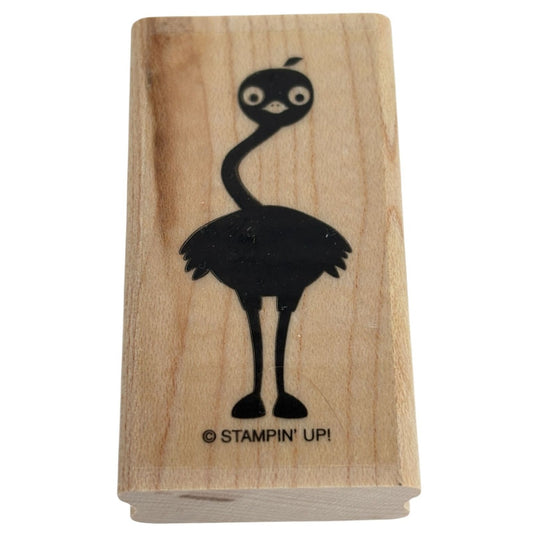 Stampin Up Rubber Stamp Ostrich Bird Funny Animal Whimsical Quirky Card Making