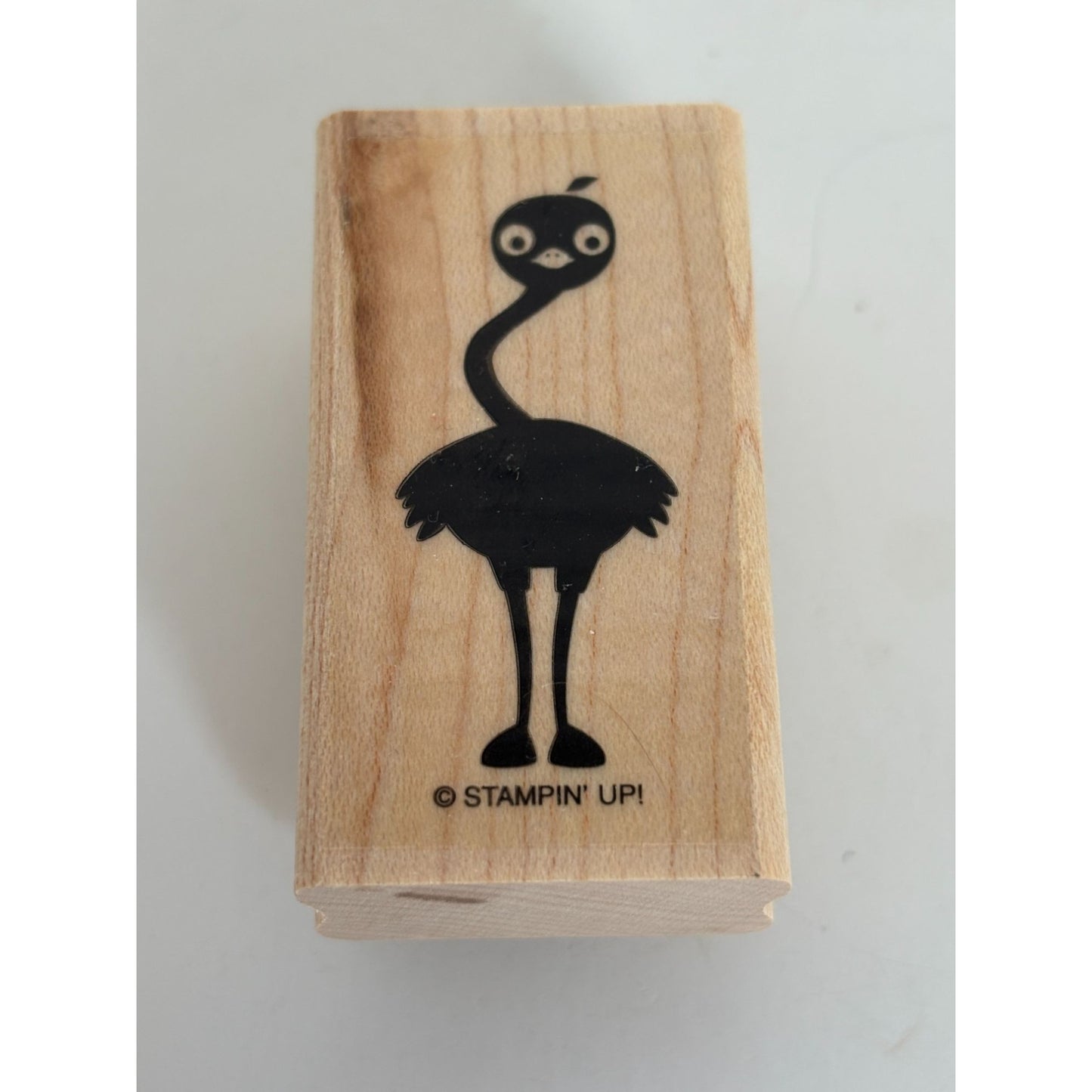 Stampin Up Rubber Stamp Ostrich Bird Funny Animal Whimsical Quirky Card Making