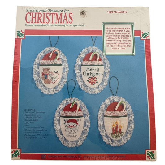 Designs For The Needle Cross Stitch Kit Traditional Christmas Ornament Candles