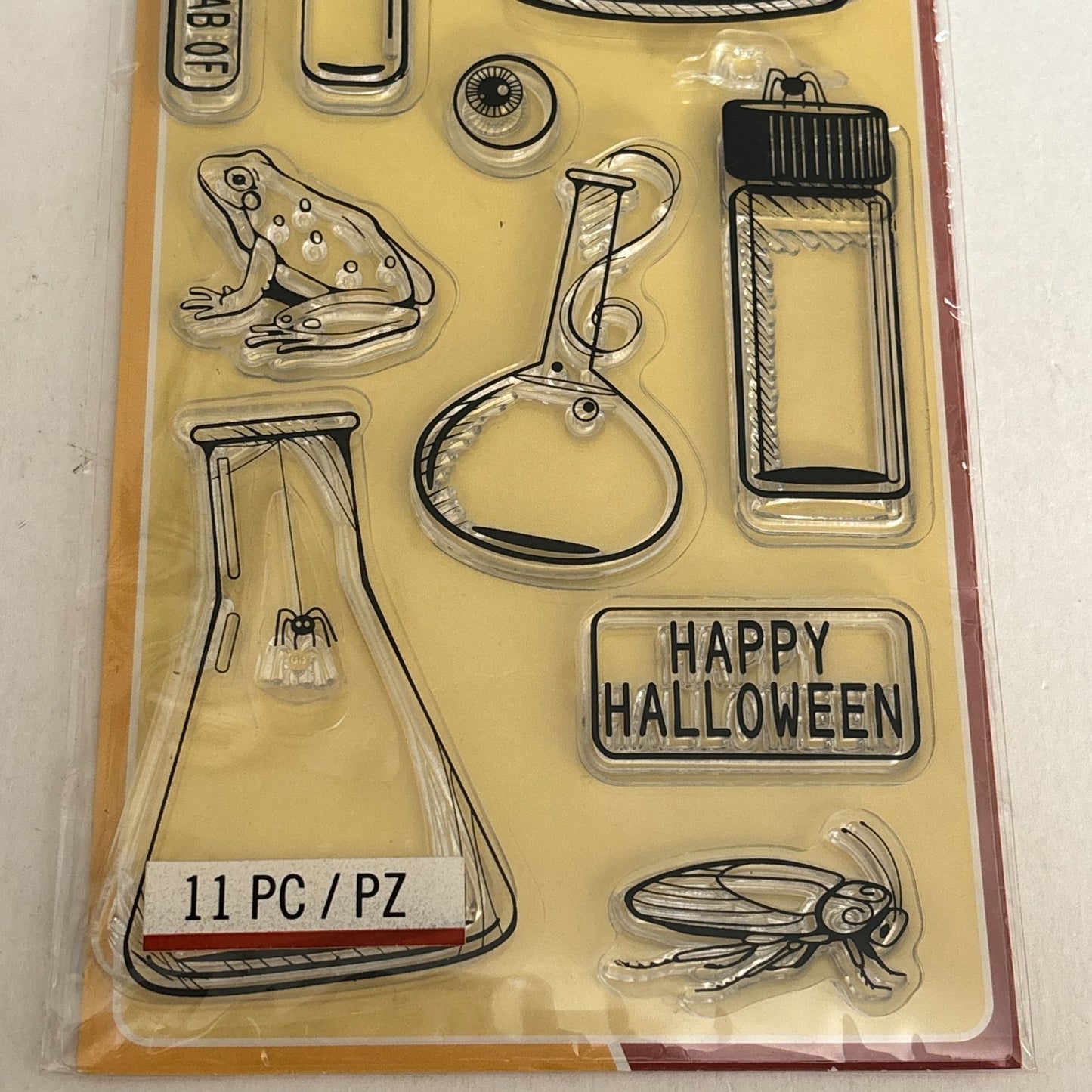 Inkadinkado Clear Stamps Set Test Tubes Halloween Lab Science Teacher Cardmaking Scrapbooking STEM Scientist