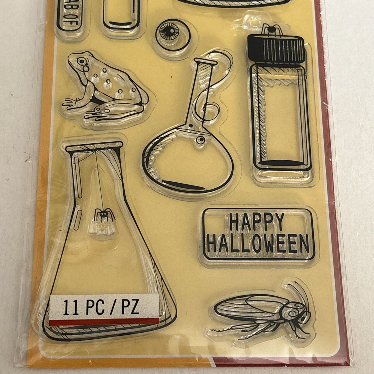 Inkadinkado Clear Stamps Set Test Tubes Halloween Lab Science Teacher Cardmaking Scrapbooking STEM Scientist