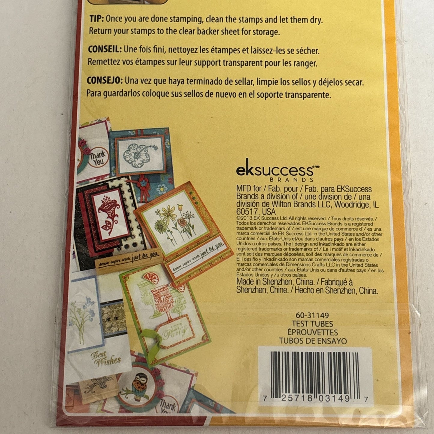 Inkadinkado Clear Stamps Set Test Tubes Halloween Lab Science Teacher Cardmaking Scrapbooking STEM Scientist