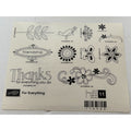 Stampin Up Rubber Stamps For Everything Thank You Friendship Bird Flowers