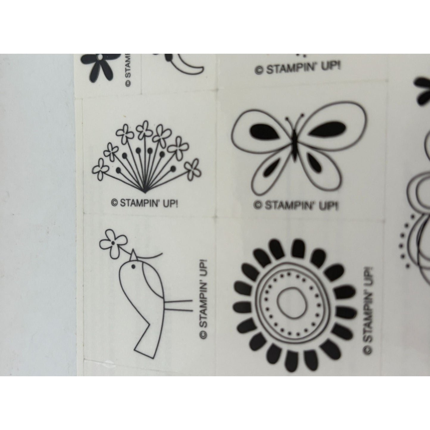 Stampin Up Rubber Stamps For Everything Thank You Friendship Bird Flowers