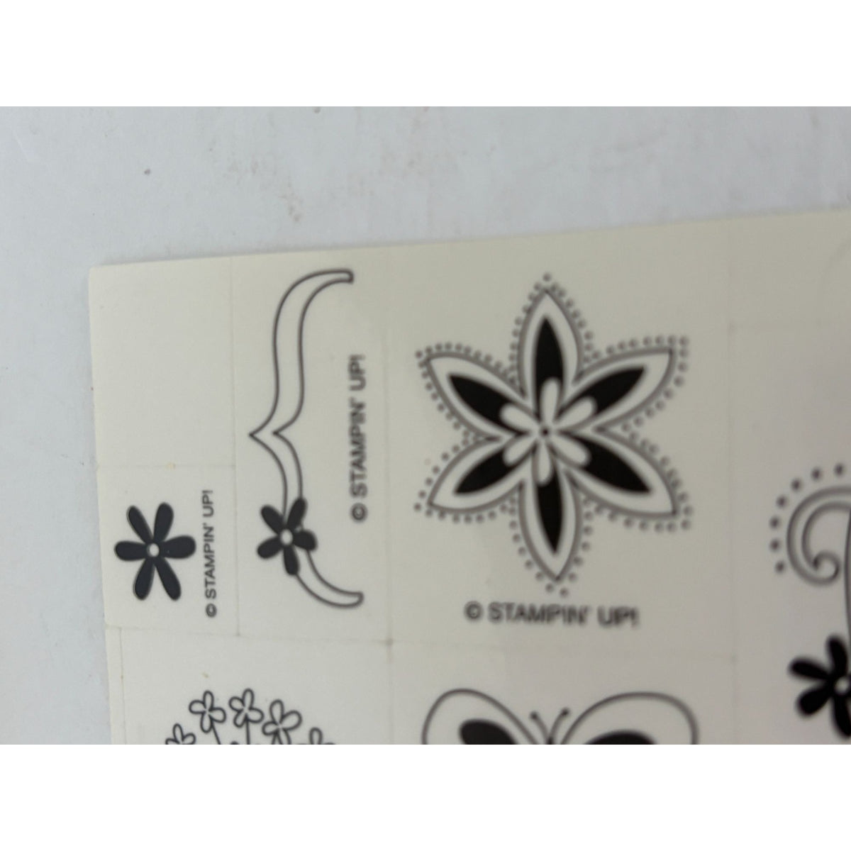 Stampin Up Rubber Stamps For Everything Thank You Friendship Bird Flowers