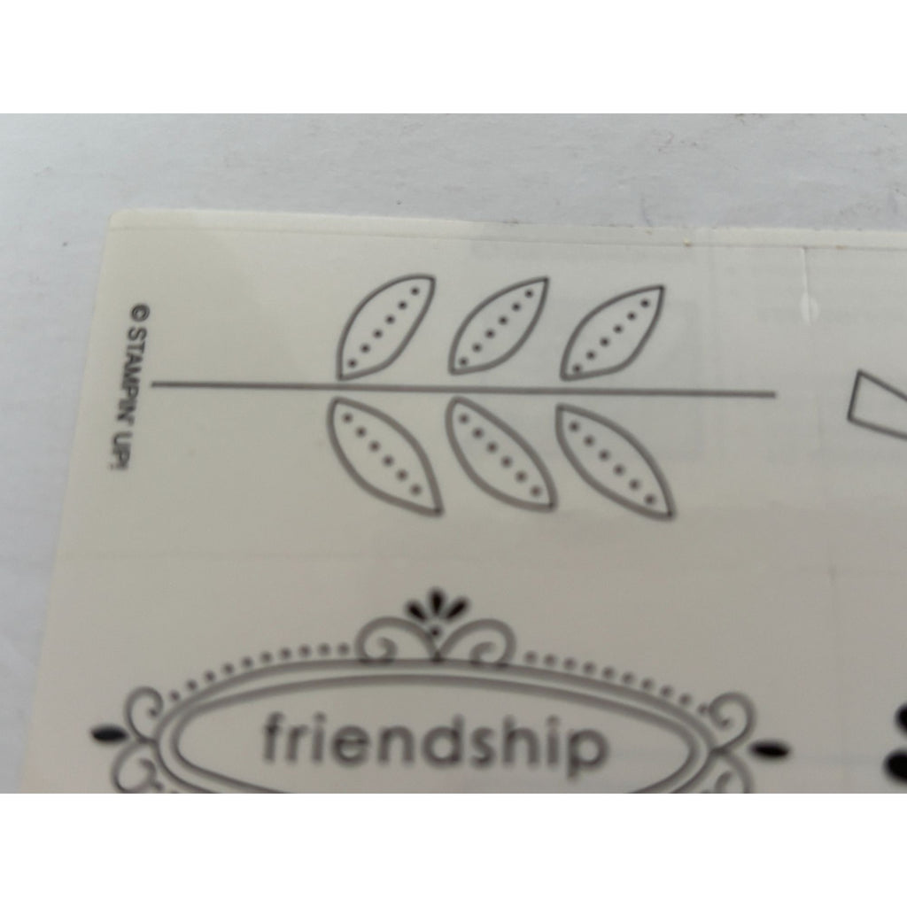 Stampin Up Rubber Stamps For Everything Thank You Friendship Bird Flowers